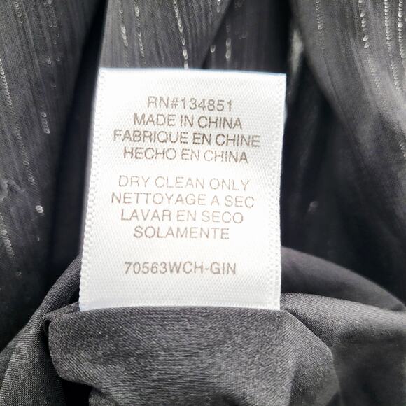 NWT WAYF Dede & Emily Black & Silver Sheer Off the Shoulder Top Women's Size M - Picture 8 of 9